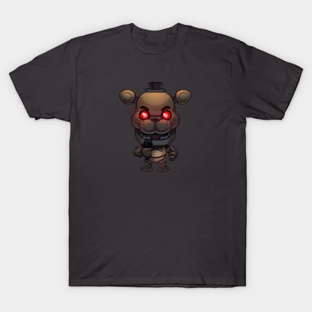 Freddy Fazbear Night T-Shirt by Casey Edwards